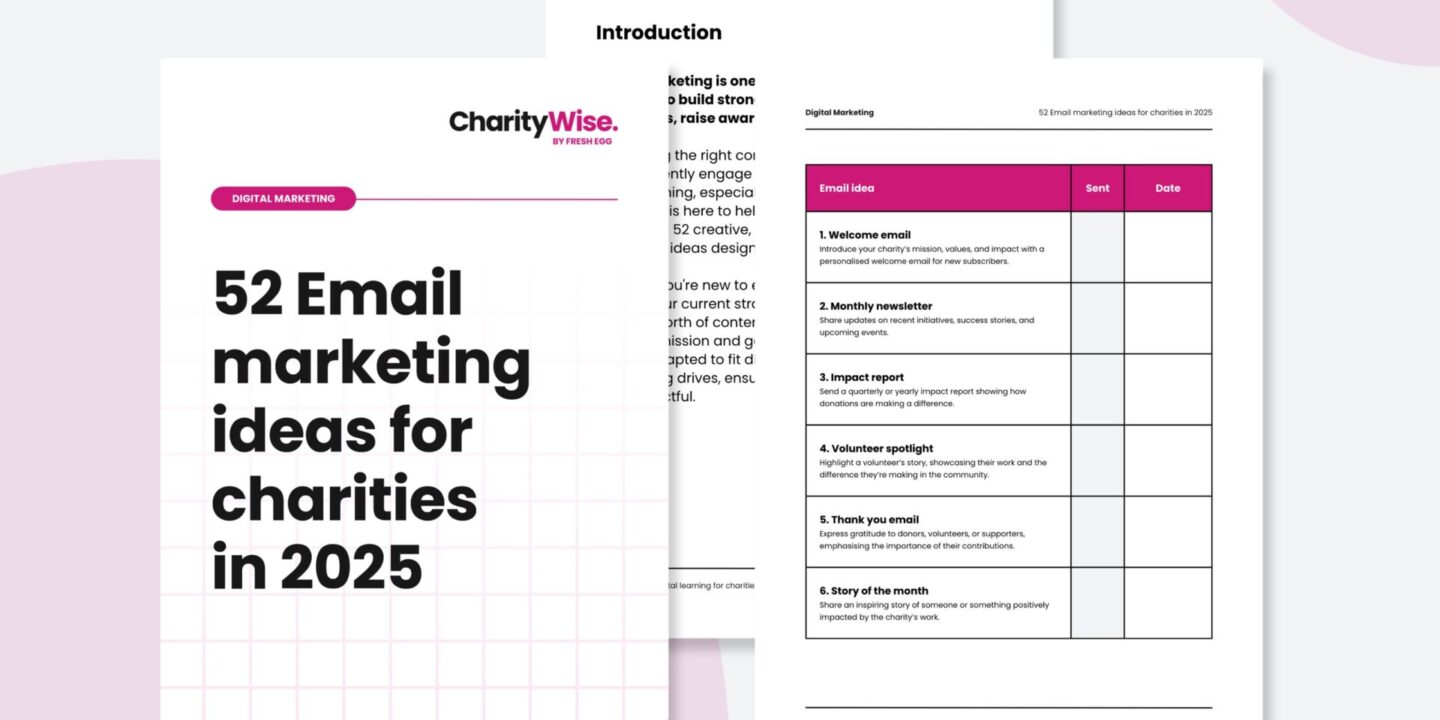 Graphic showing a download of an email marketing guide